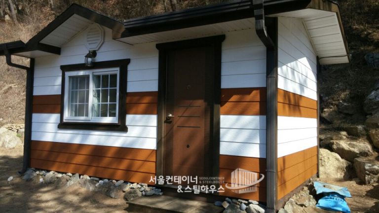   영월 이동식주택, 물받이 시공완료 