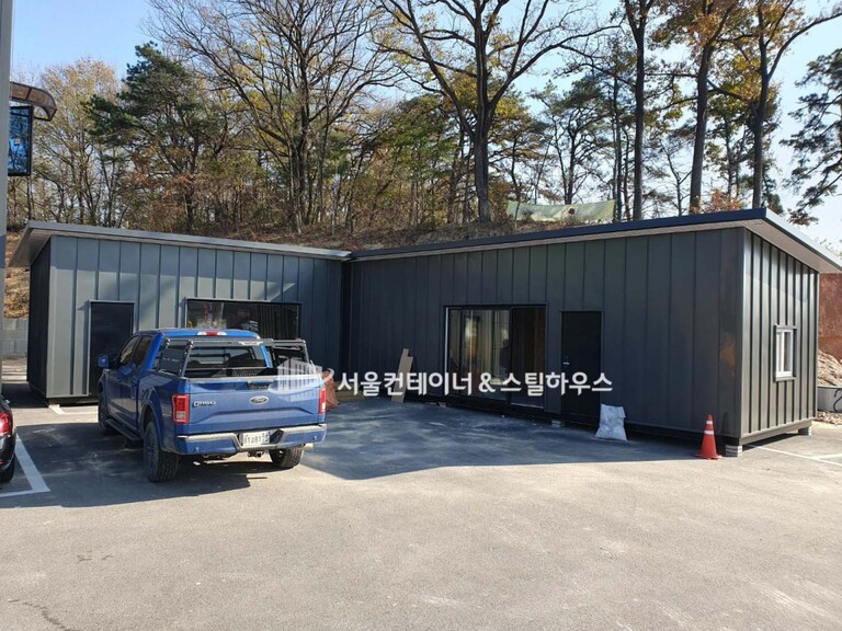 장호원 스크린 골프장 컨테이너 제작, 징크외장 컨테이너하우스 시공 서울컨테이너