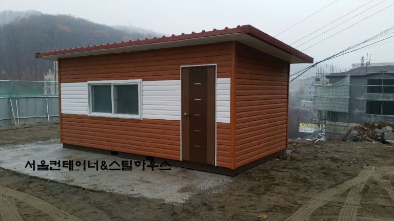   광주 환경감시단, 비닐싸이딩바감 3m6m 이동식주택 2동출고