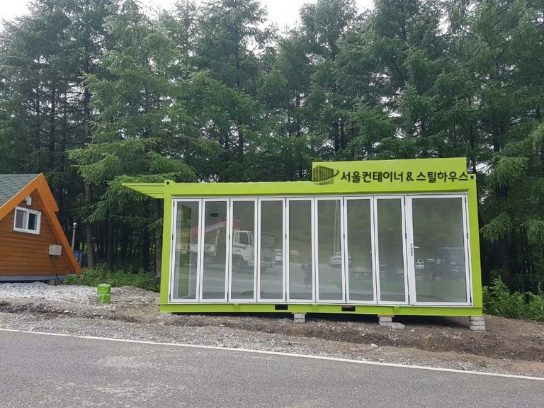  정선 고한읍, 전시용 컨테이너, 소형 카페 컨테이너