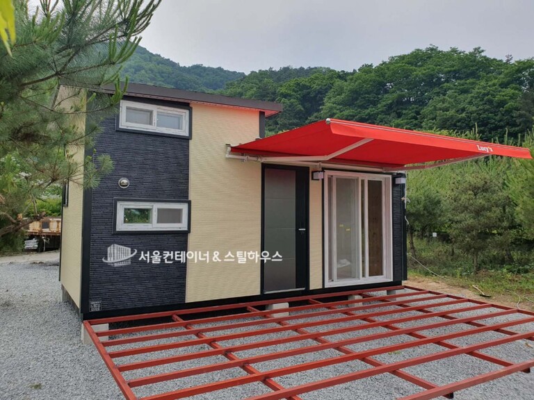 이천 장호원 미니2층 이동식주택 출고했습니다. (체인점 교육관 사무실 이동식주택입니다)