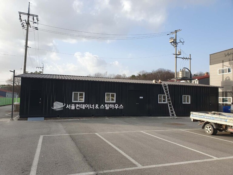 이천시 호법면 연동컨테이너 출고 후 컨테이너 지붕공사 출장 다녀왔습니다 . 10m*21m 컨테이너 지붕시공 - 서울컨테이너에요~