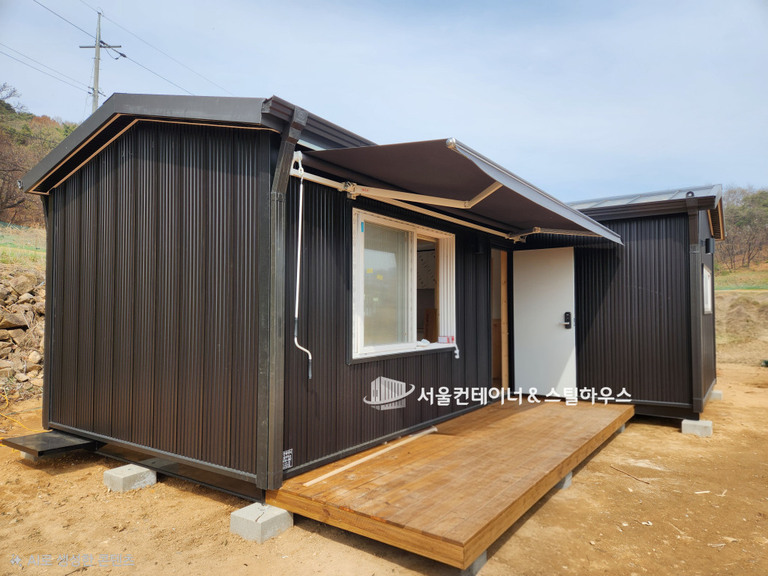 충주체류형쉼터 출고, ㄱ자 배치로 더욱더 편리한 공간의 체류형쉼터입니다!