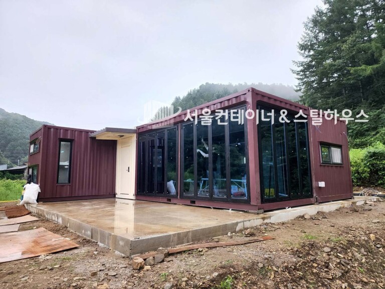 양평 컨테이너 주택 주문제작, 허가용 컨테이너 제작 및 출장 연동 조인작업 완료
