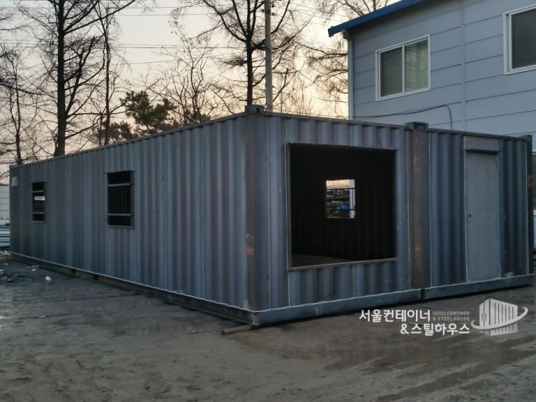  광주출고, 3m*12m 컨테이너2동 연동작업현장