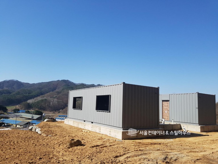 강원도 횡성출고, 컨테이너 주택 설치 위한 빈깡통컨테이너