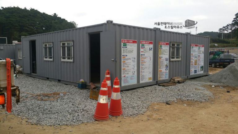  강릉 스피드스케이트장 함바 식당용 컨테이너 연동설치완료 - 판매종료, 주문제작 가능합니다.