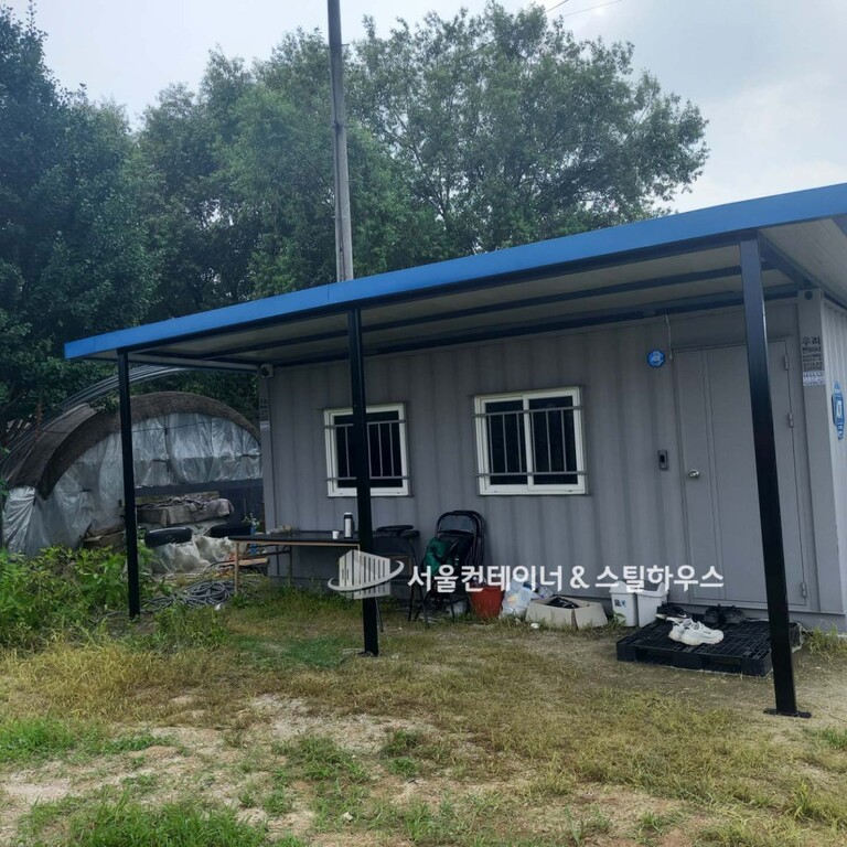 기본 컨테이너 위에 컨테이너지붕 공사, 골지붕 출장 시공, 서울컨테이너입니다~